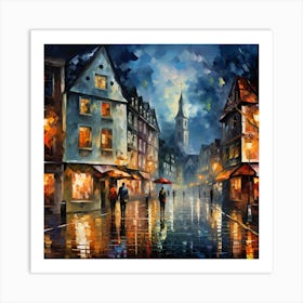 Night In The City 1 Art Print