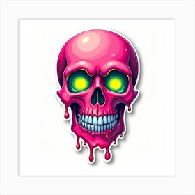 Pink Skull 1 Art Print