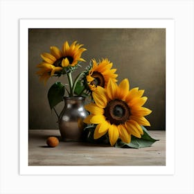 Default Sunflower Still Life Art 3 Art Print