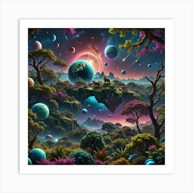 Planets In The Sky Art Print