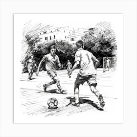 Soccer Players In Action 5 Art Print