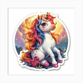 Unicorn Sticker 105 Art Print