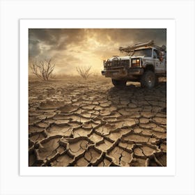 Truck In The Desert 12 Art Print