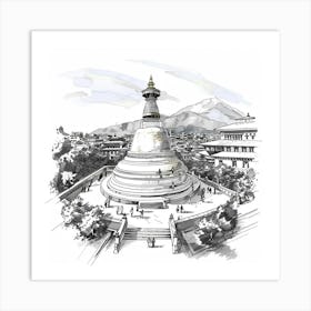 Tibetan Pagoda Art Print