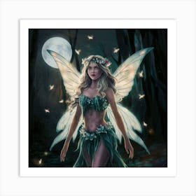 Fairy In The Forest 4 Art Print