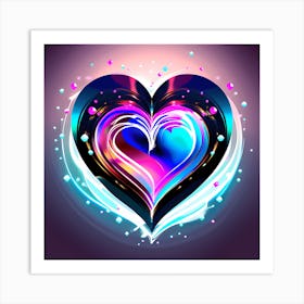 Abstract Heart Vector Illustration 1 Art Print