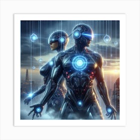 Futuristic Couple 77 Art Print