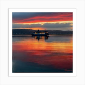 Sunset Ferry 1 Art Print