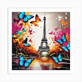 Paris Butterflies 3 Art Print