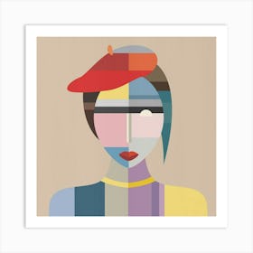 Woman In A Hat 4 Art Print