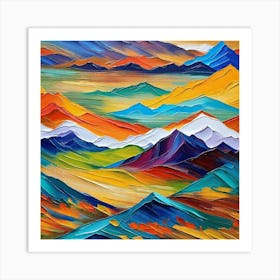 Abstract Mountain Landscape 3 Art Print