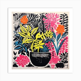 'Plants In A Pot' Art Print