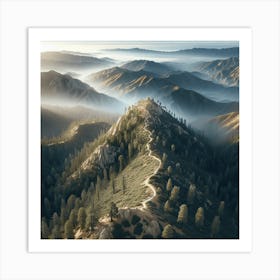 Sunrise In The Mountains Art Print