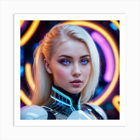 Futuristic Girl 25 Art Print