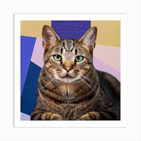 Cute Tabby Cat Art Print