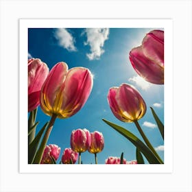 Pink Tulips 1 Art Print