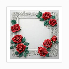 Frame With Roses 29 Art Print