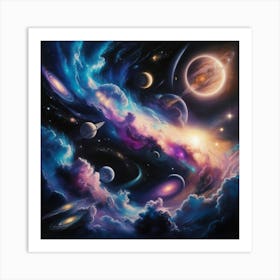 Default Paint A Breathtakingly Vibrant Celestial Masterpiece F 3 Art Print