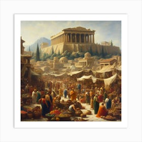 Athens Market Art Print