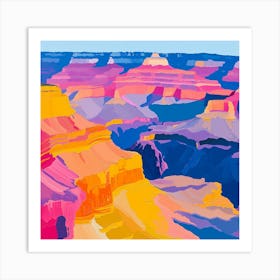 Colourful Abstract Grand Canyon National Park Usa 1 Art Print