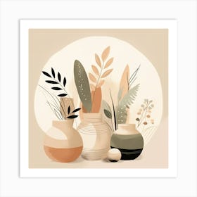 Vases And Plants 24 Art Print