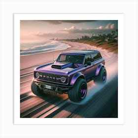 The OJ Purple Ford Bronco 2024 Art Print