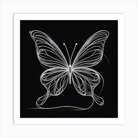 Butterfly Light Trace II Art Print