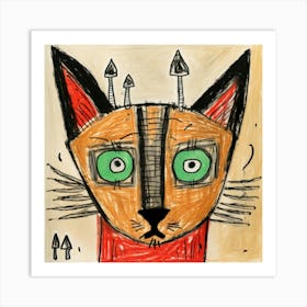 Abstract Fox 2 Art Print