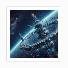 Futuristic Space Station 3 Art Print