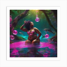 Pink Dolphins Art Print