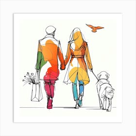 Creative Love And Relationship Illustration 7 Art Print