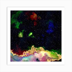 100 Nebulas in Space with Stars Abstract n.119 Art Print