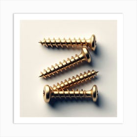 Gold Screws 1 Art Print