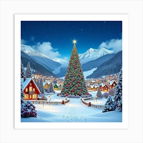 Christmas Village 4 Art Print