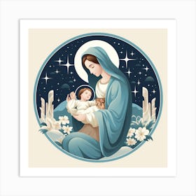 Jesus And Mary 10 Art Print