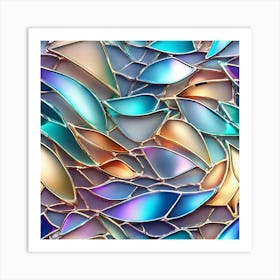 Glass Mosaic Seamless Pattern Art Print