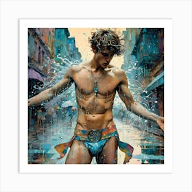 'Dancing In The Rain' Art Print