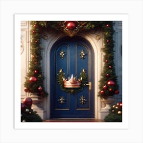 Christmas Door 98 Art Print