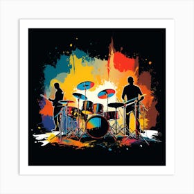 Band On Stage Art Print