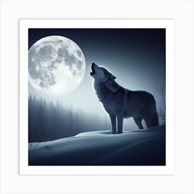 Howling Wolf Art Print