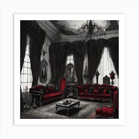 Gothic Living Room Art Print