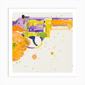 Revolver Watercolor Art Print