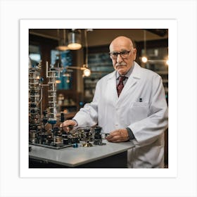 Scientist In A Lab Art Print