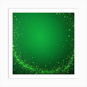 Green Splashes Art Print