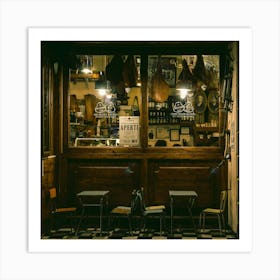 Restaurant In Barcelona Art Print