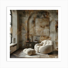 Shabby Chic Living Room Art Print