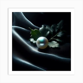 Pearl And Leaf Art Print