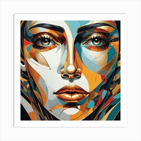 Default Abstract Face Two Art 0 Art Print