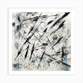 Abstract Design Featuring Hand Drawn Arrows And Markings Chaotic Arrangement Emphasis On Direction (3) Art Print