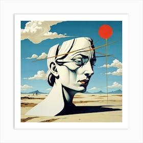 Woman In The Desert 1 Art Print